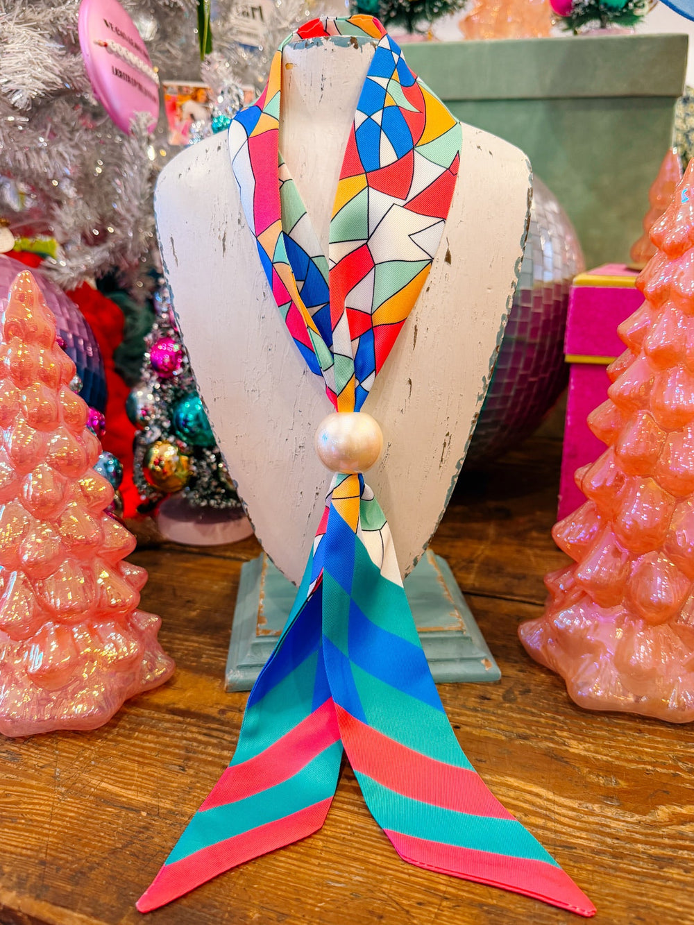 ROSITA PEARL SCARF TWILLY - BLUE