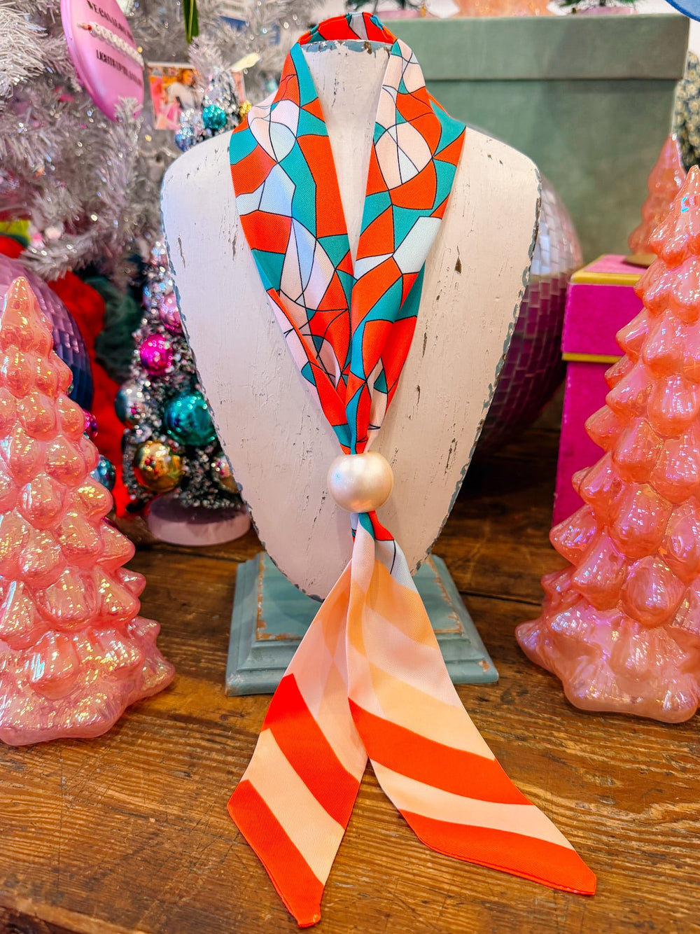 ROSITA PEARL SCARF TWILLY - ORANGE