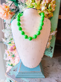 BUBBLEGUM BEADS NECKLACE - GREEN