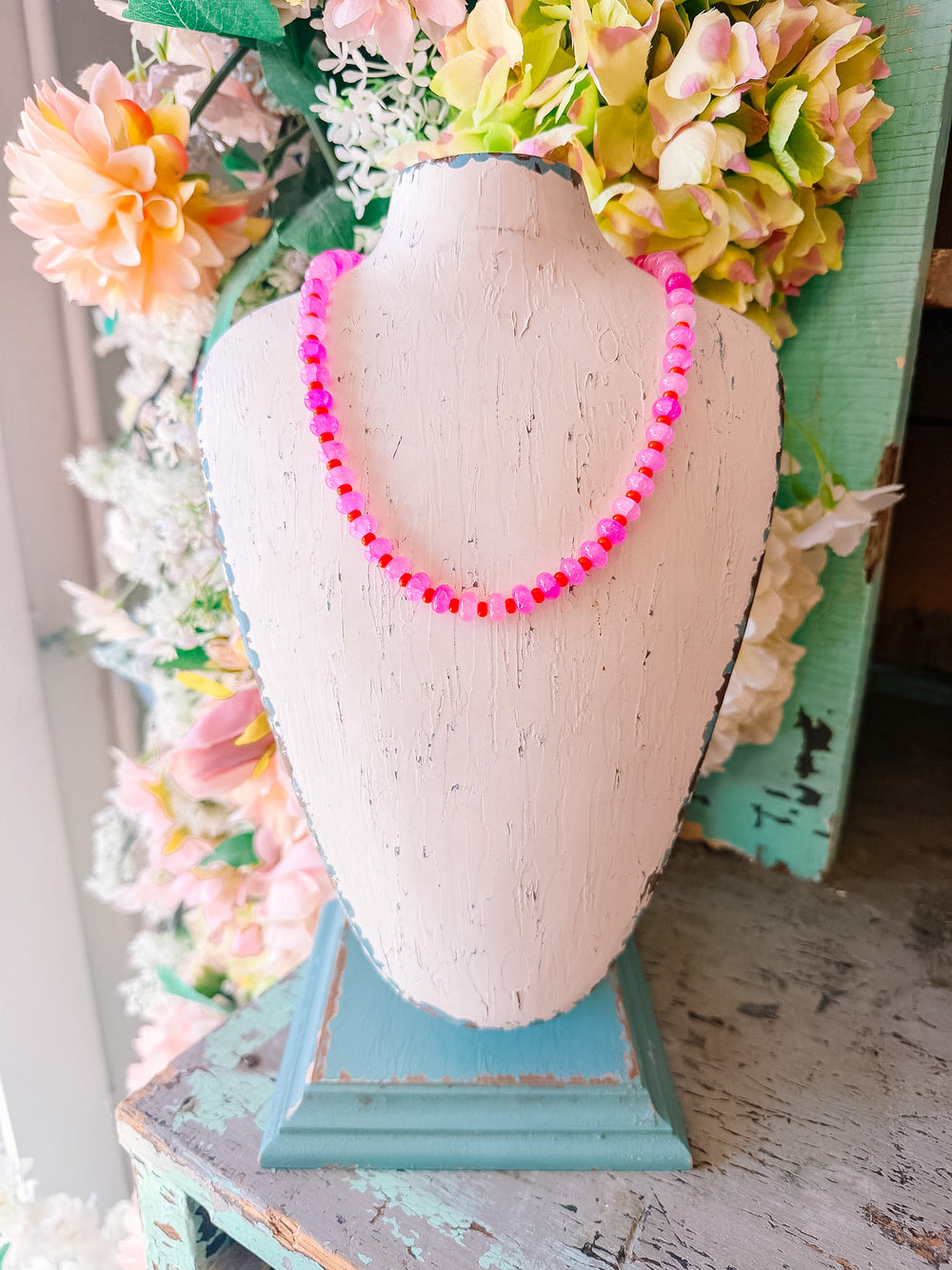 CANDY BEADS NECKLACE - PINK