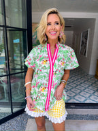 MEET ME IN PARADISE VNECK TOP - GREEN