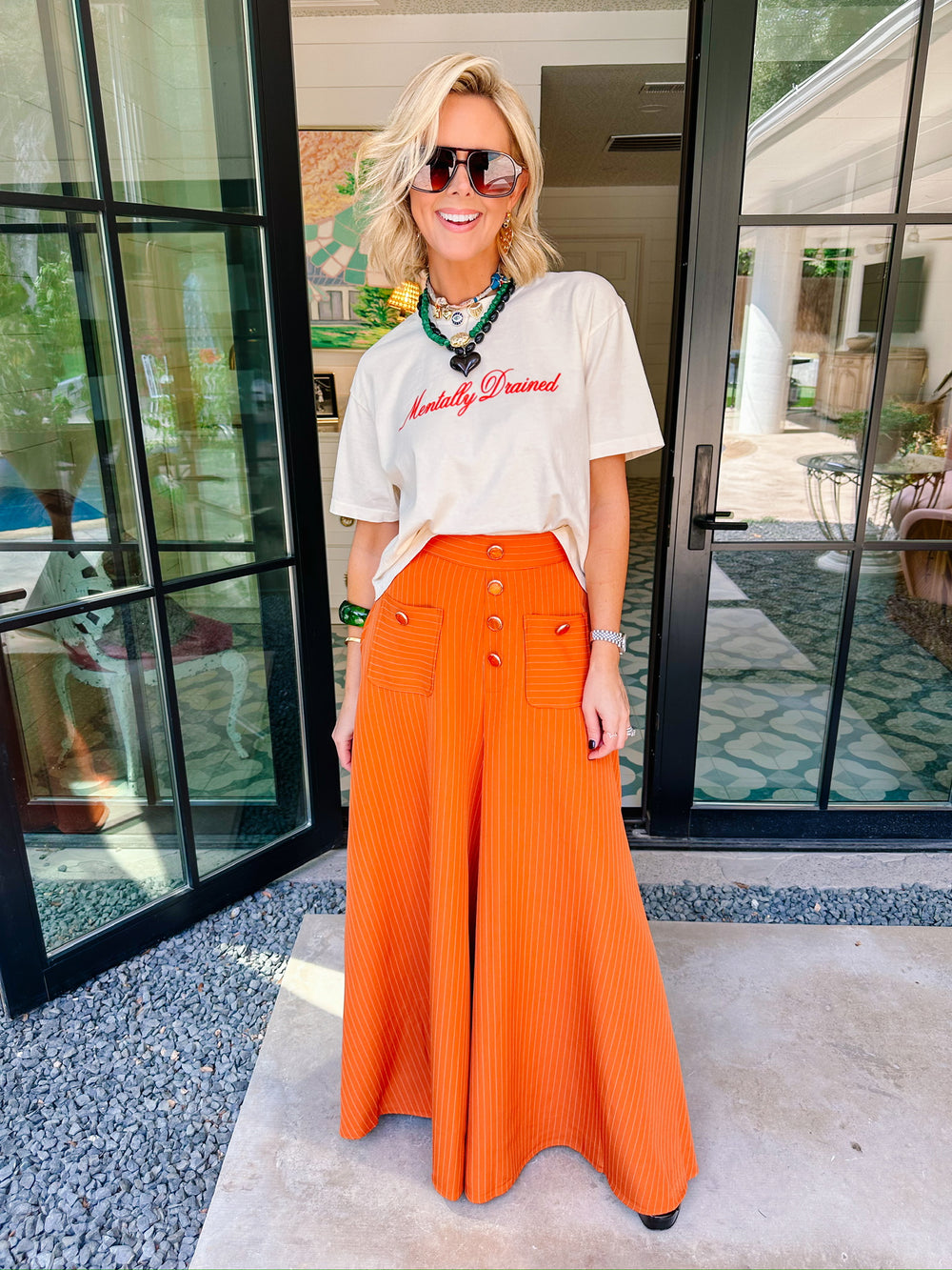 MENTALLY DRAINED CROP TEE