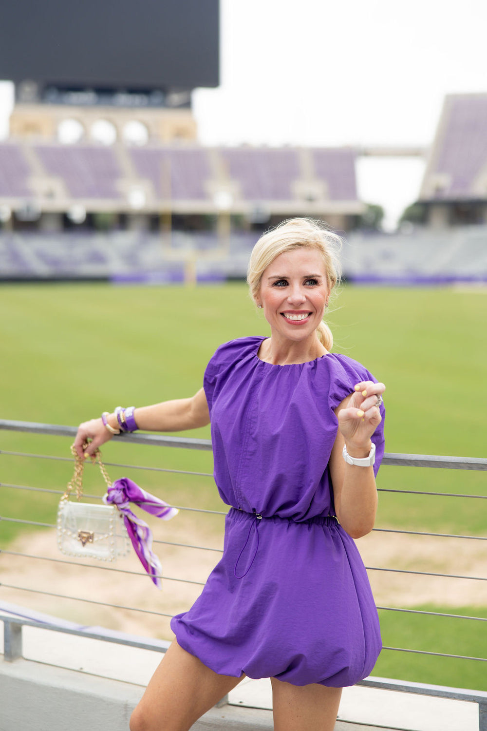 PENELOPE BUBBLE SKIRT SET - PURPLE