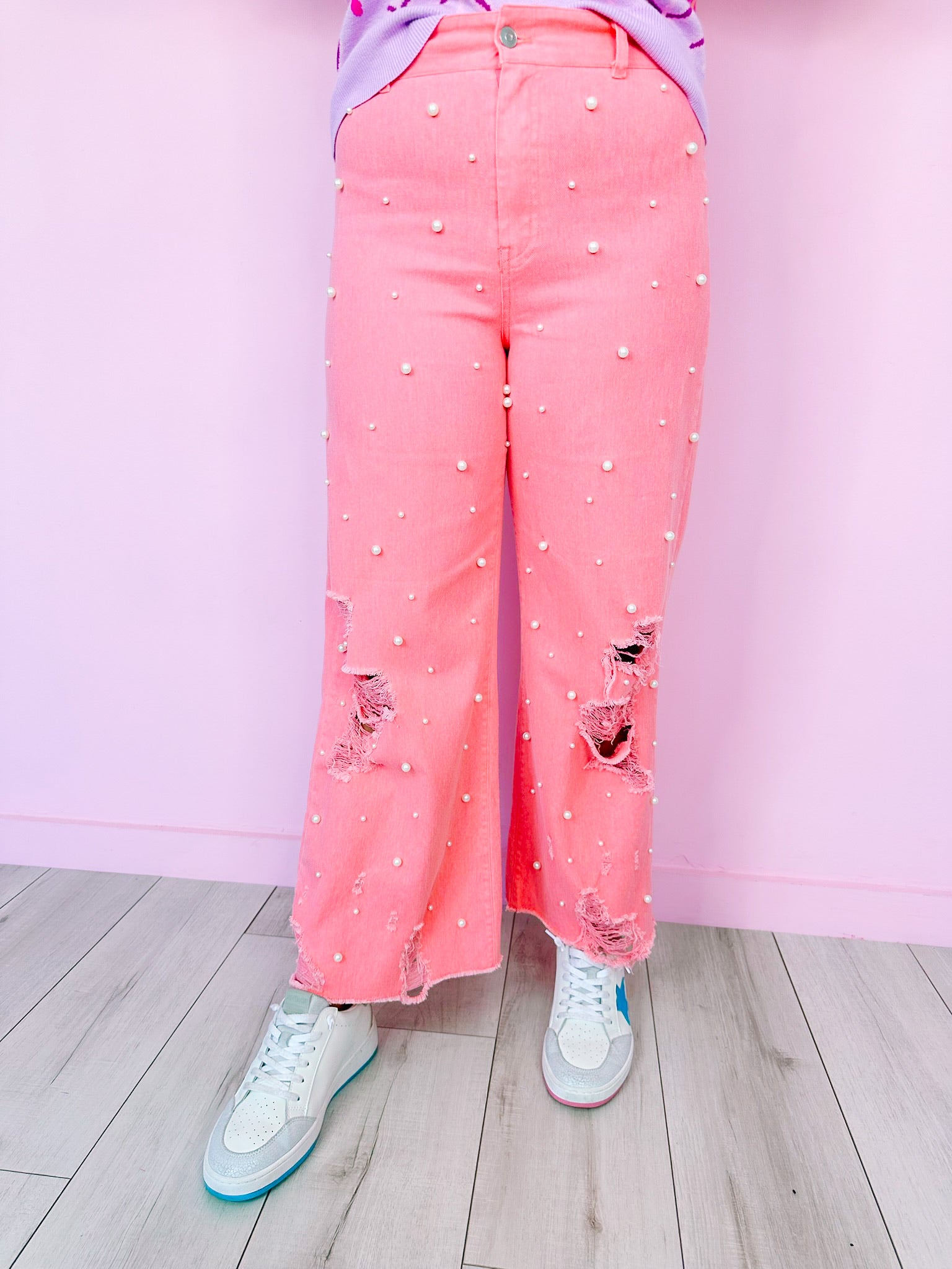 UPTOWN PEARL JEANS - PINK