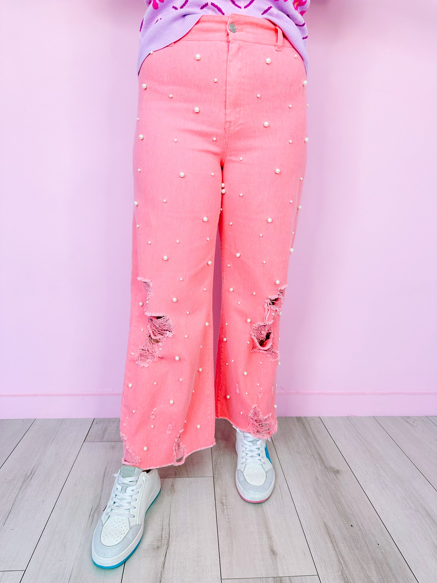 UPTOWN PEARL JEANS - PINK