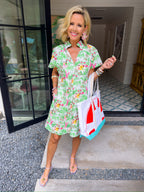 MEET ME IN PARADISE VNECK DRESS - GREEN