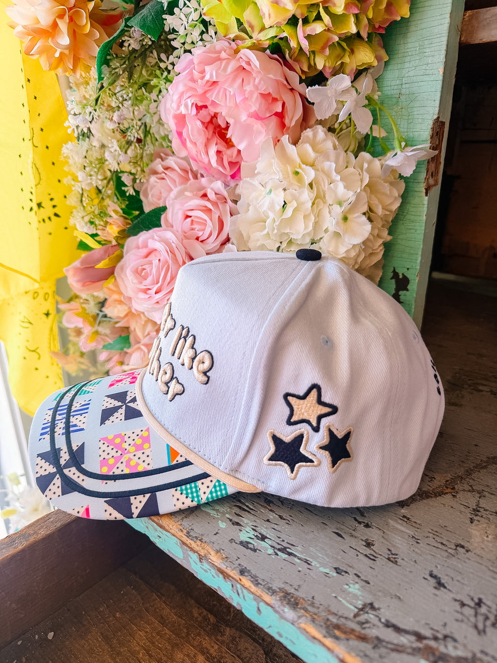 MOTHER LIKE NO OTHER PATTERN PLAY CANVAS TRUCKER HAT