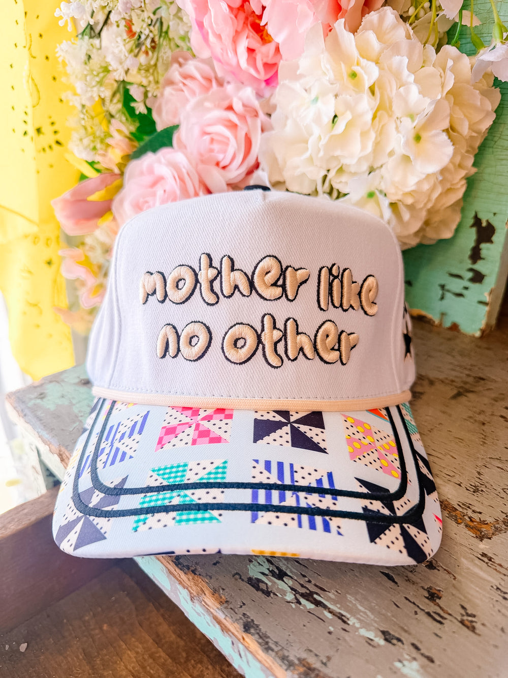 MOTHER LIKE NO OTHER PATTERN PLAY CANVAS TRUCKER HAT