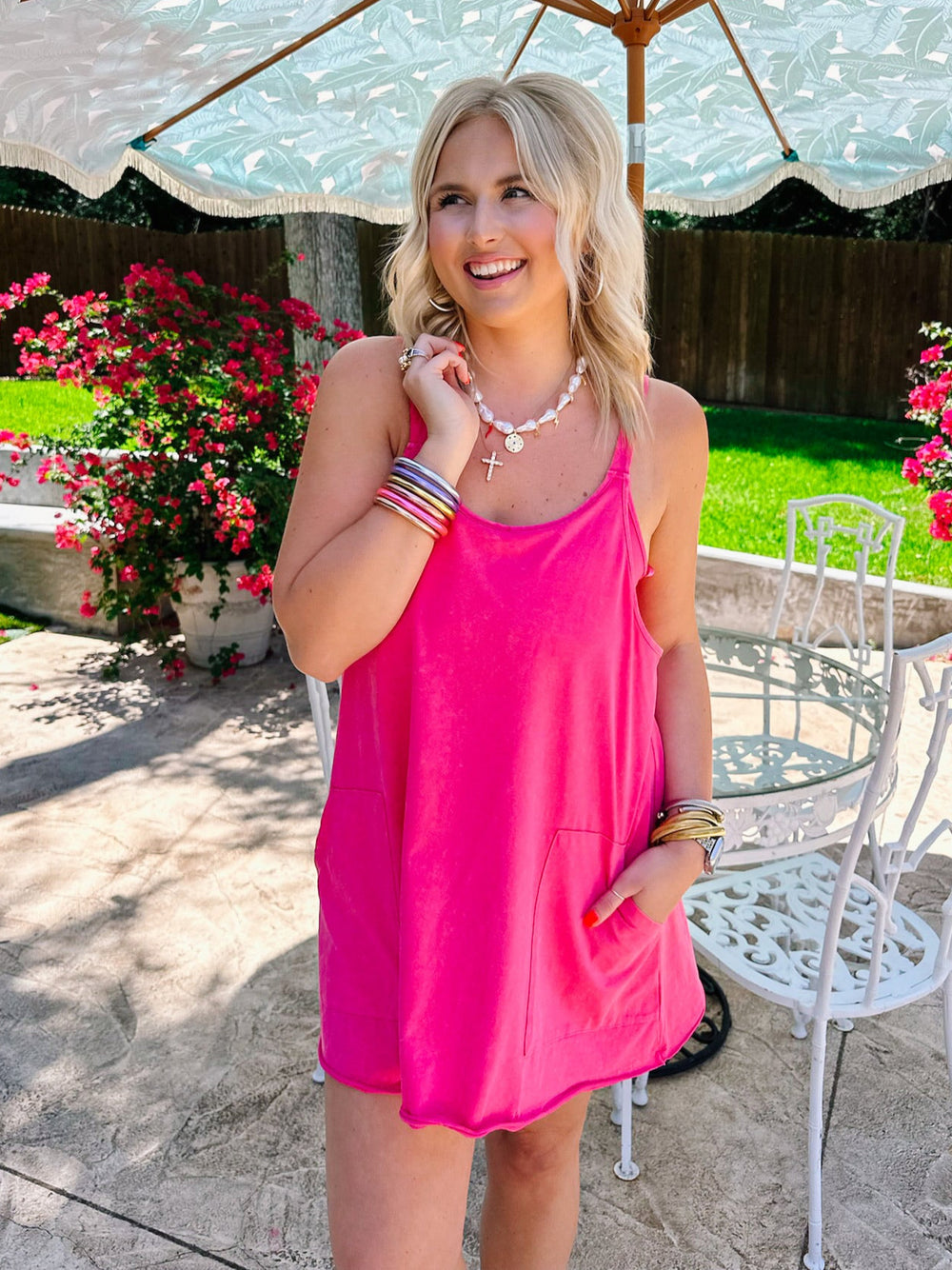 GETTING THINGS DONE ATHLETIC DRESS - HOT PINK Hale House Boutique GETTING THINGS DONE ATHLETIC DRESS - HOT PINK Hale House Boutique
