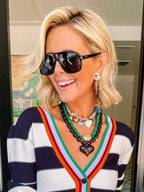 ALYSSA AVIATOR SUNGLASSES - BLACK