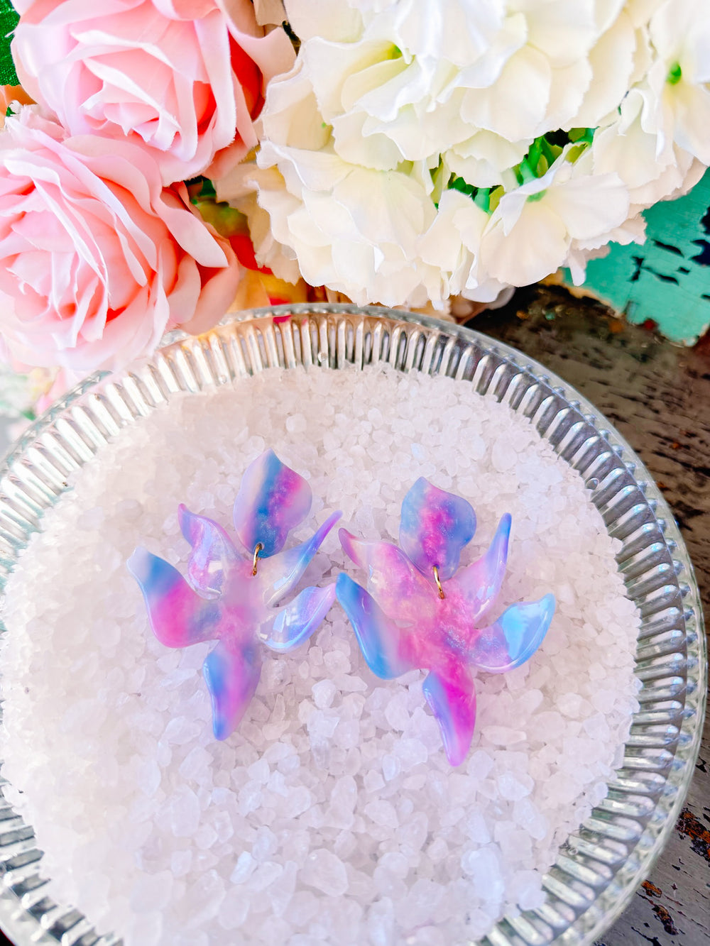 FLORA EARRINGS - COTTON CANDY