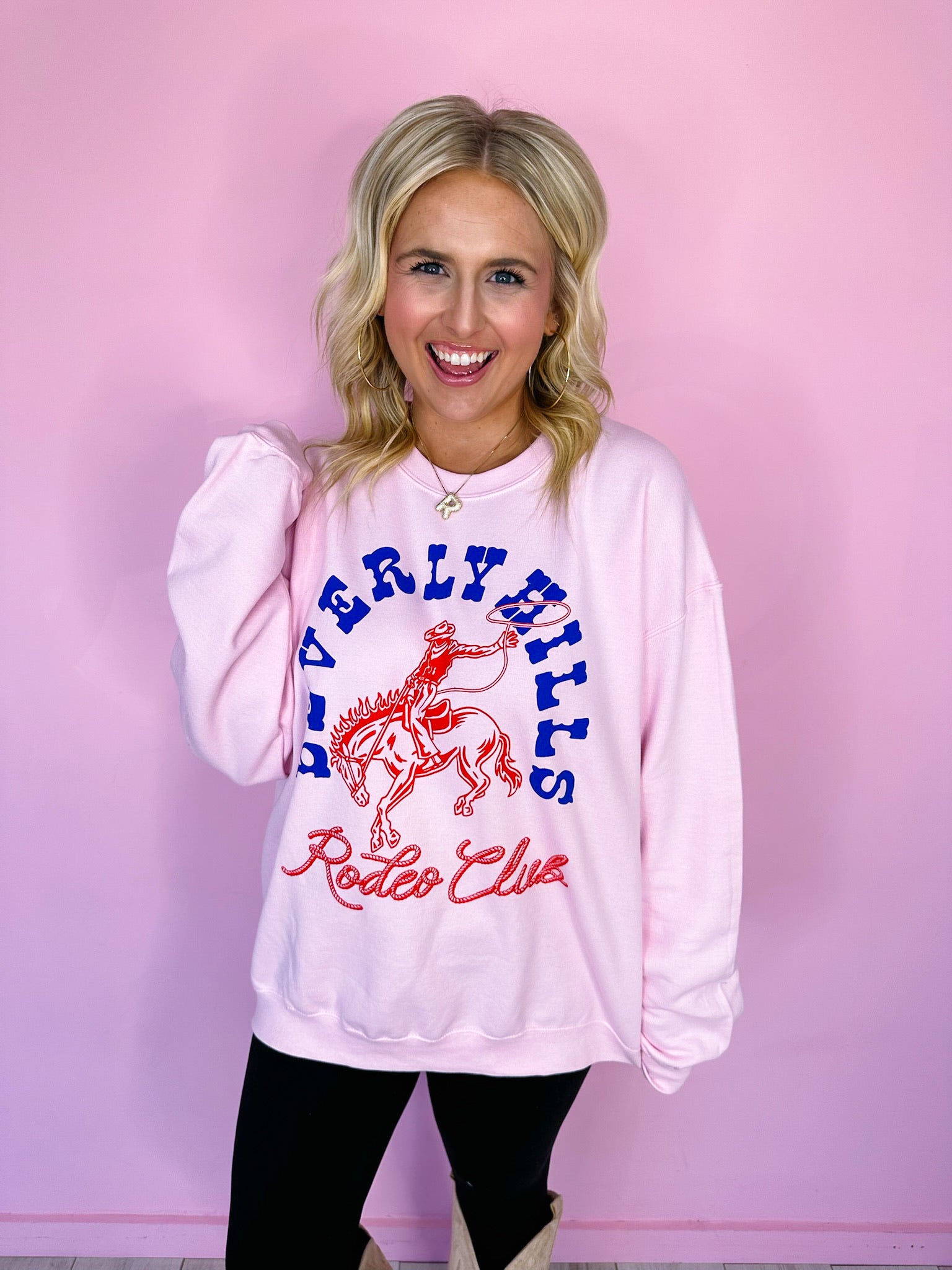 BEVERLY HILLS RODEO CLUB SWEATSHIRT - PINK