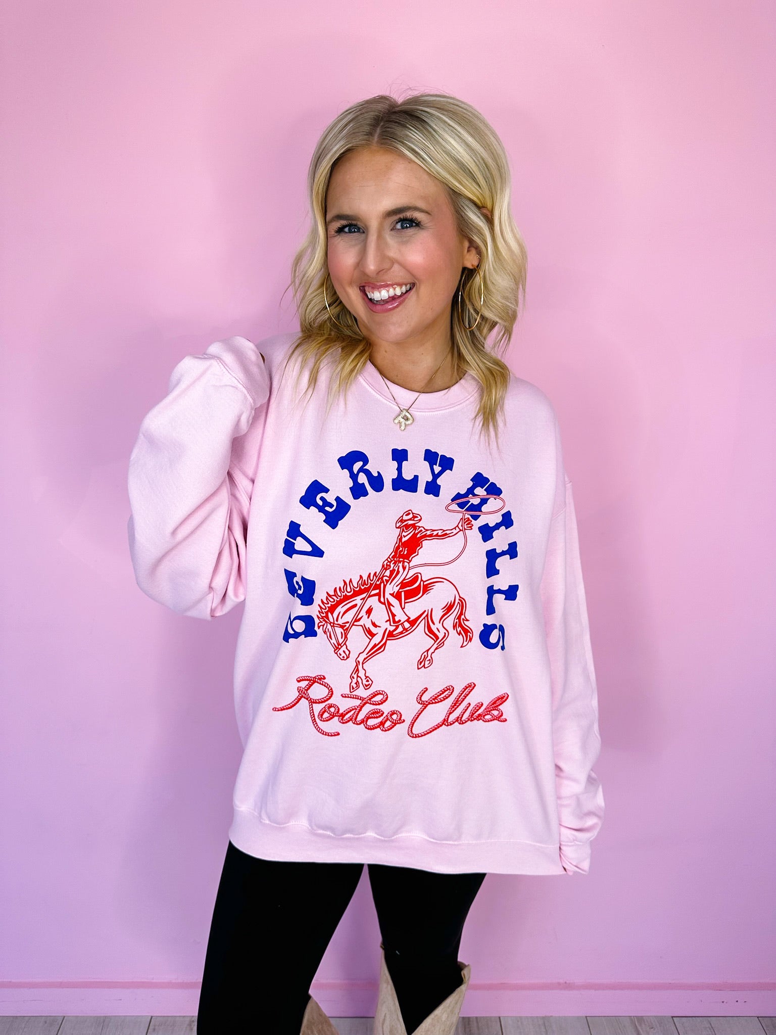 BEVERLY HILLS RODEO CLUB SWEATSHIRT - PINK