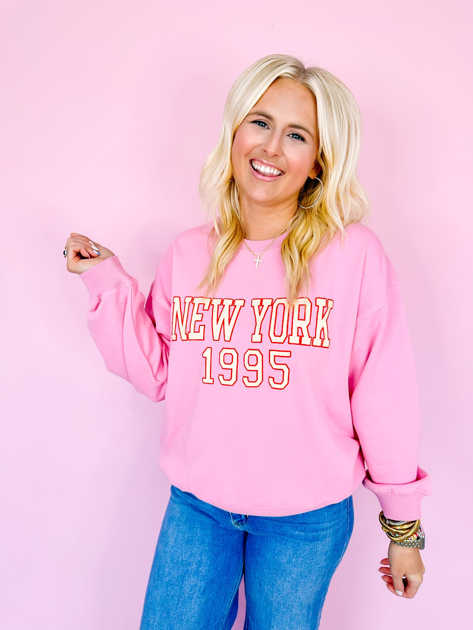 NEW YORK 1995 SWEATSHIRT - PINK