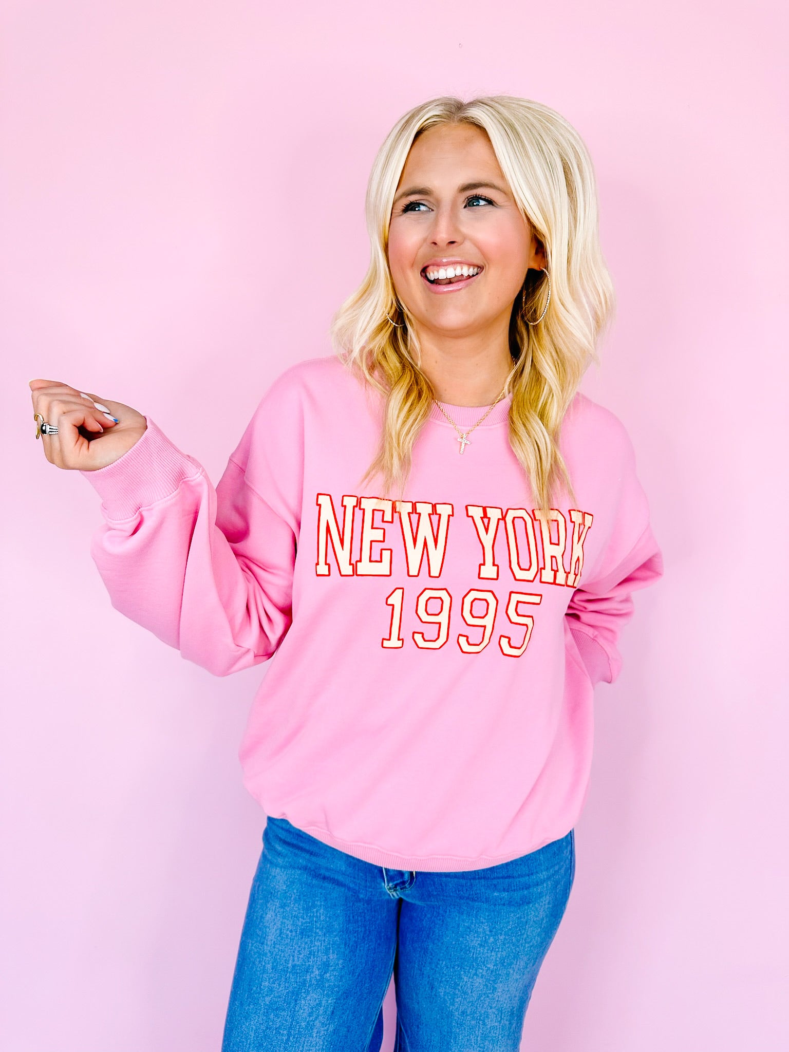 NEW YORK 1995 SWEATSHIRT - PINK