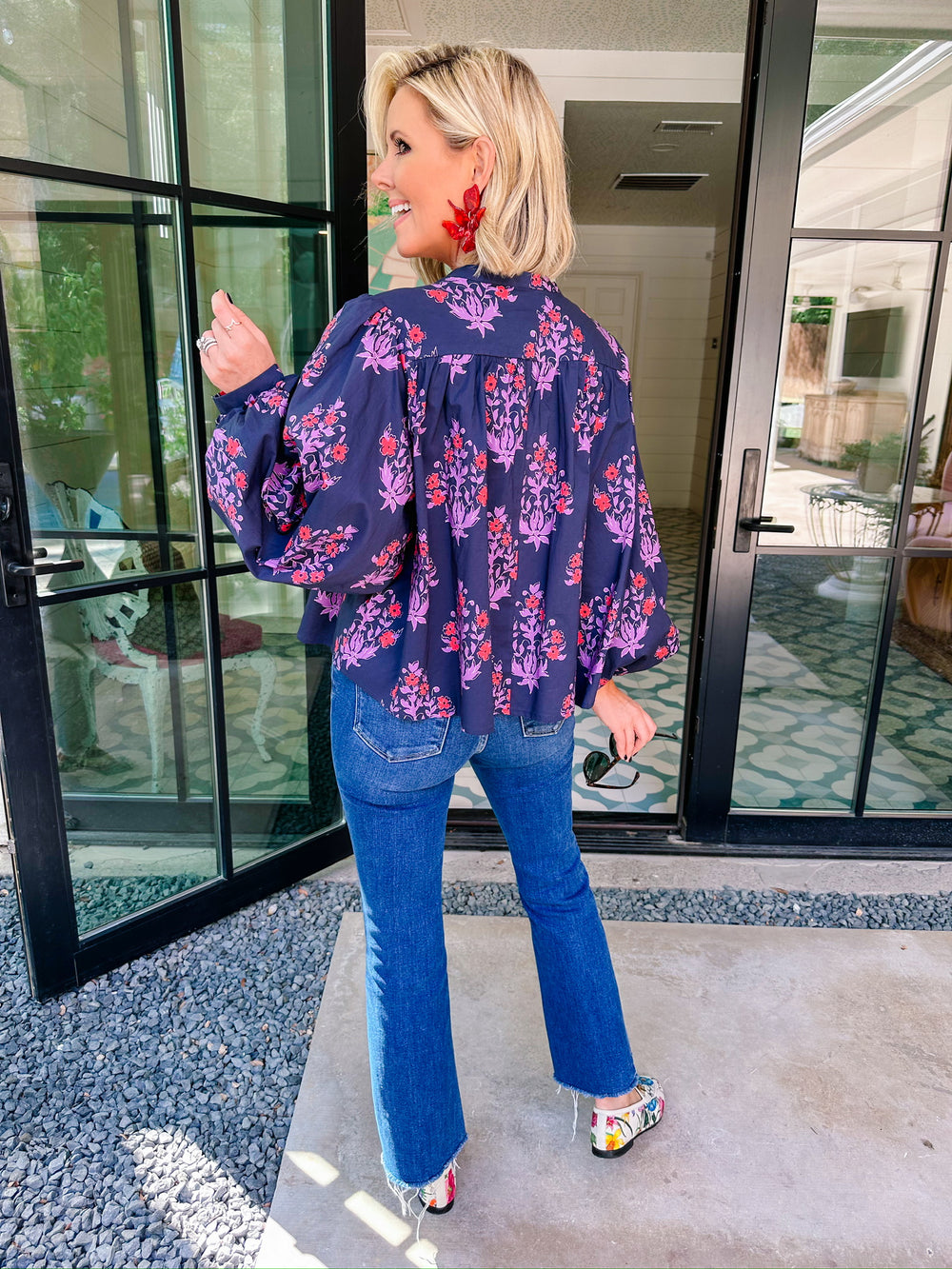 HILLARY INSPIRATIONAL HIGH RISE KICK FLARE JEAN - DARK DENIM