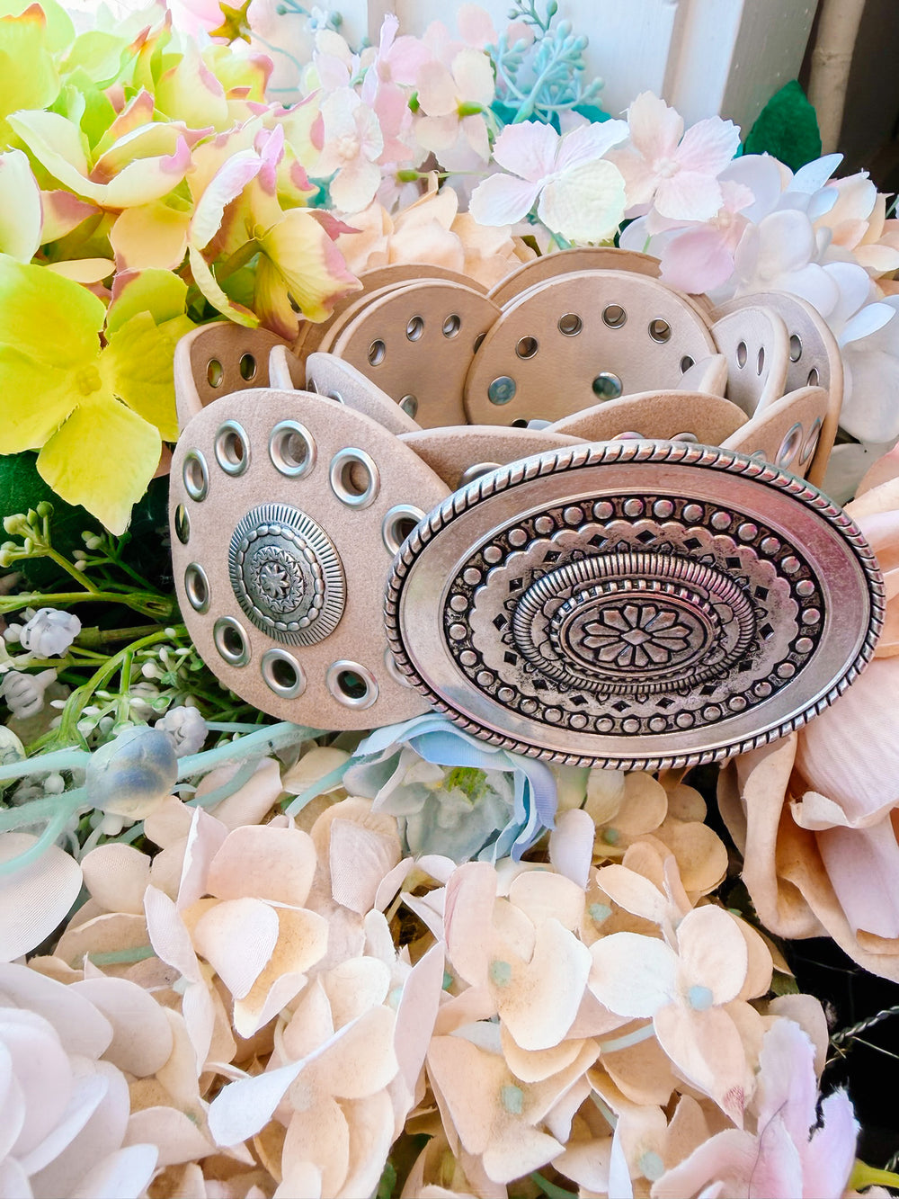 DELILAH DISC BELT - IVORY