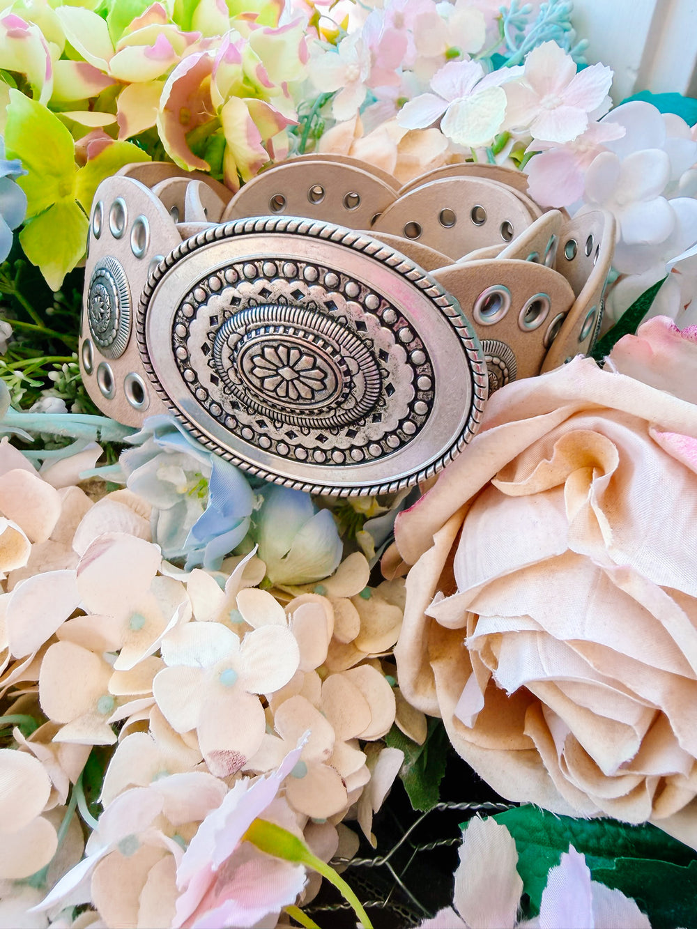 DELILAH DISC BELT - IVORY