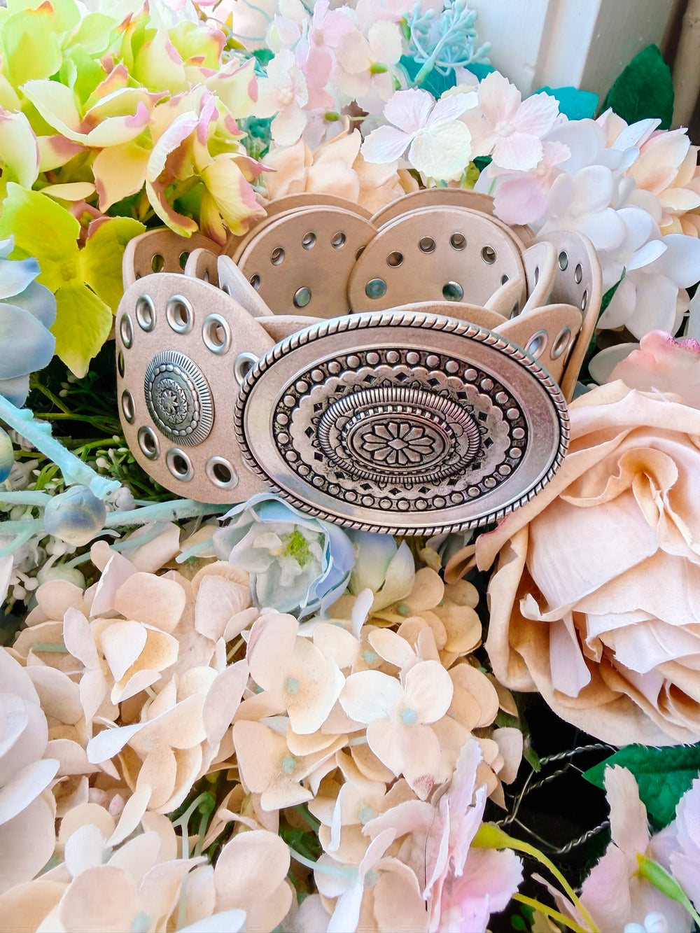 DELILAH DISC BELT - IVORY