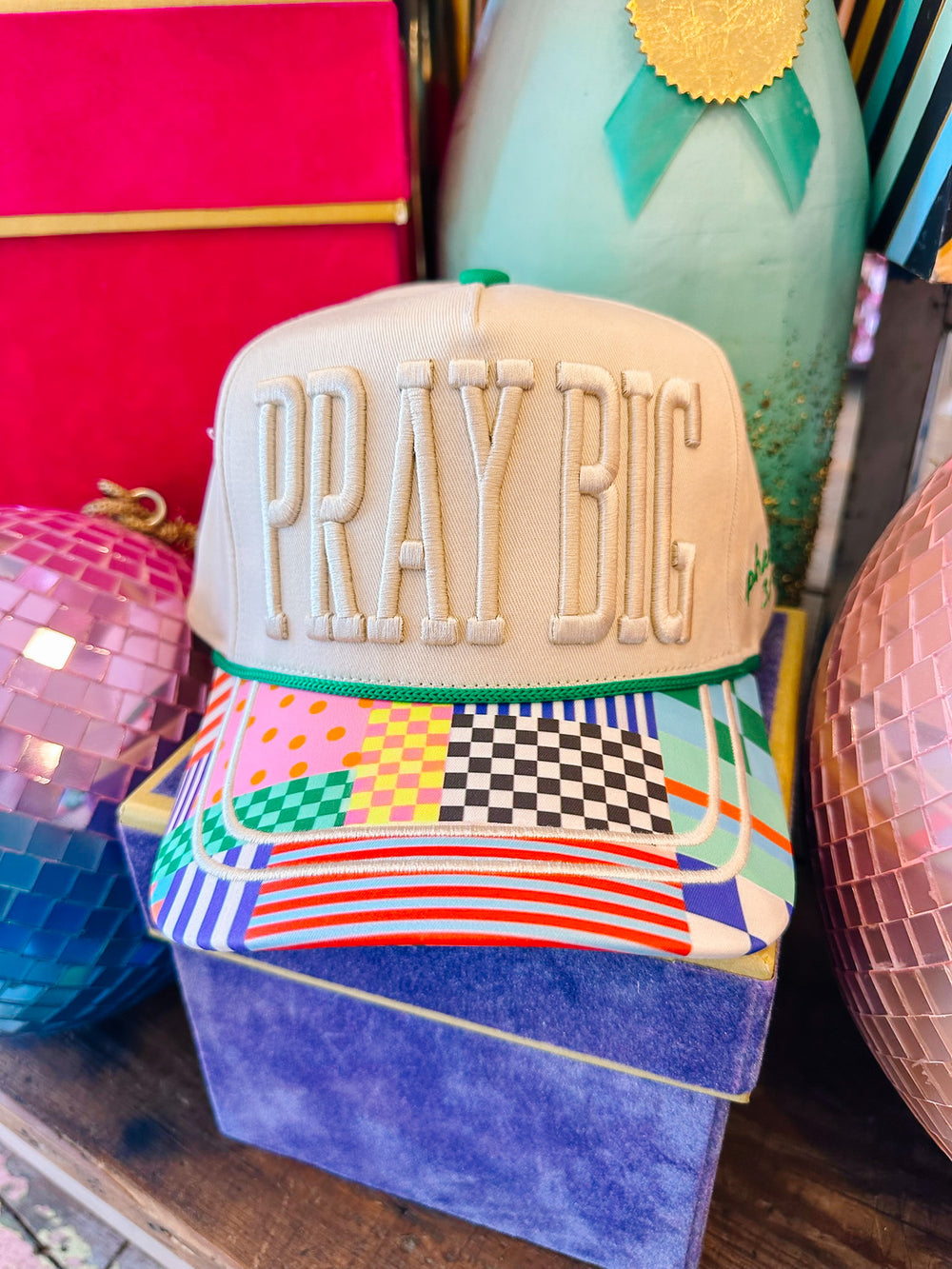 PRAY BIG PATTERN PLAY CANVAS TRUCKER HAT