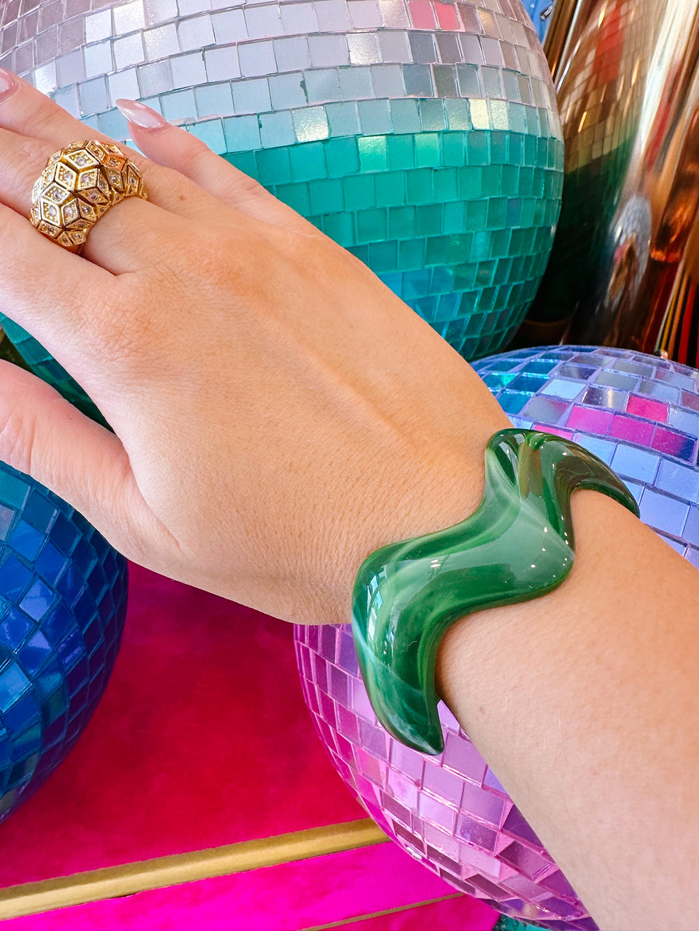 WREN WAVY CUFF - GREEN