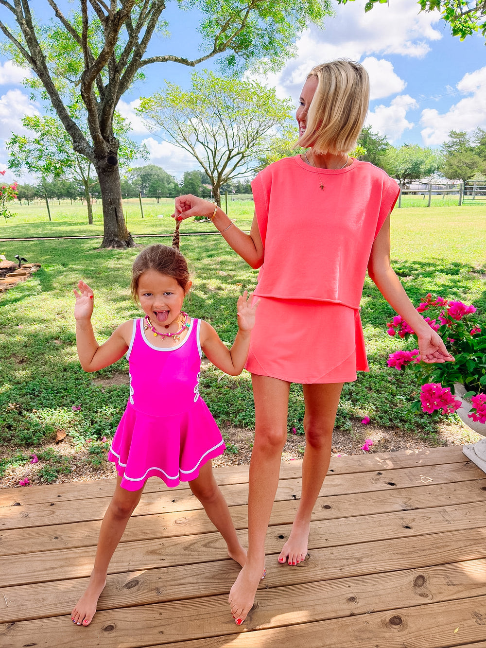GET THINGS DONE SKORT SET - CORAL