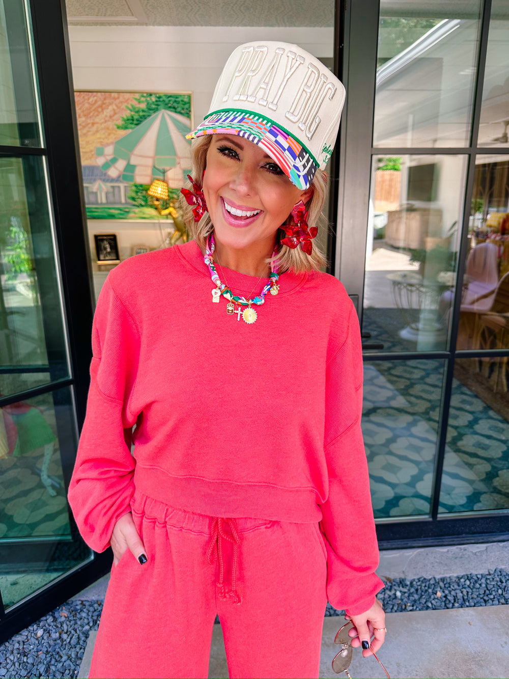 BE RIGHT BACK PANT SET - GRAPEFRUIT