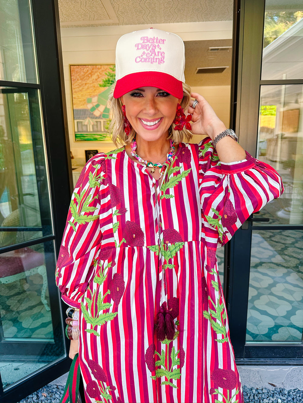 BETTER DAYS ARE COMING CANVAS TRUCKER HAT