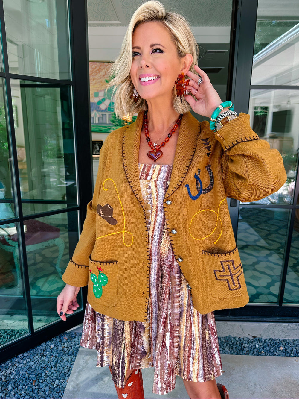 TAKE THE SCENIC ROUTE CARDIGAN - BROWN — Hale House Boutique