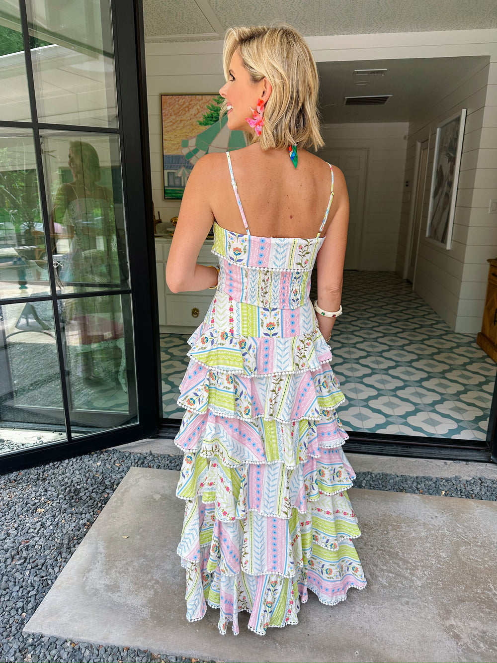 DO A DOUBLE TAKE FLORAL PRINT RUFFLE TIER SKIRT SET
