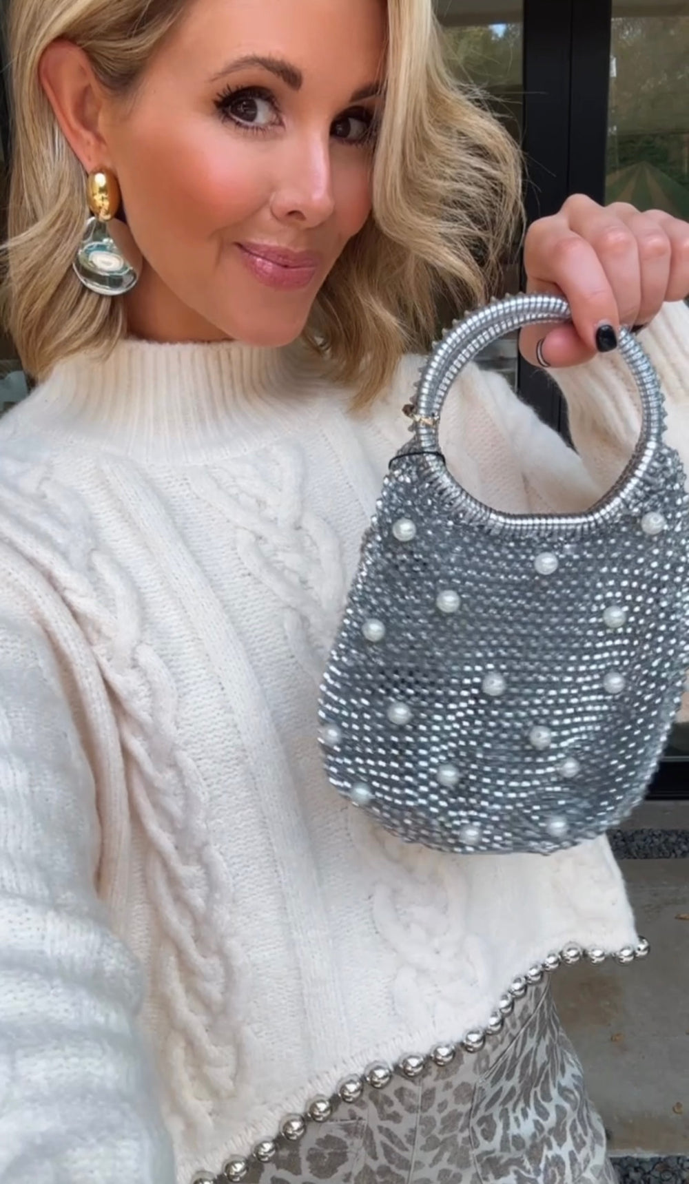 EMILY PEARL PURSE - SILVER