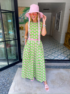 ANNE MARIE FLORAL MIDI SKIRT SET - GREEN