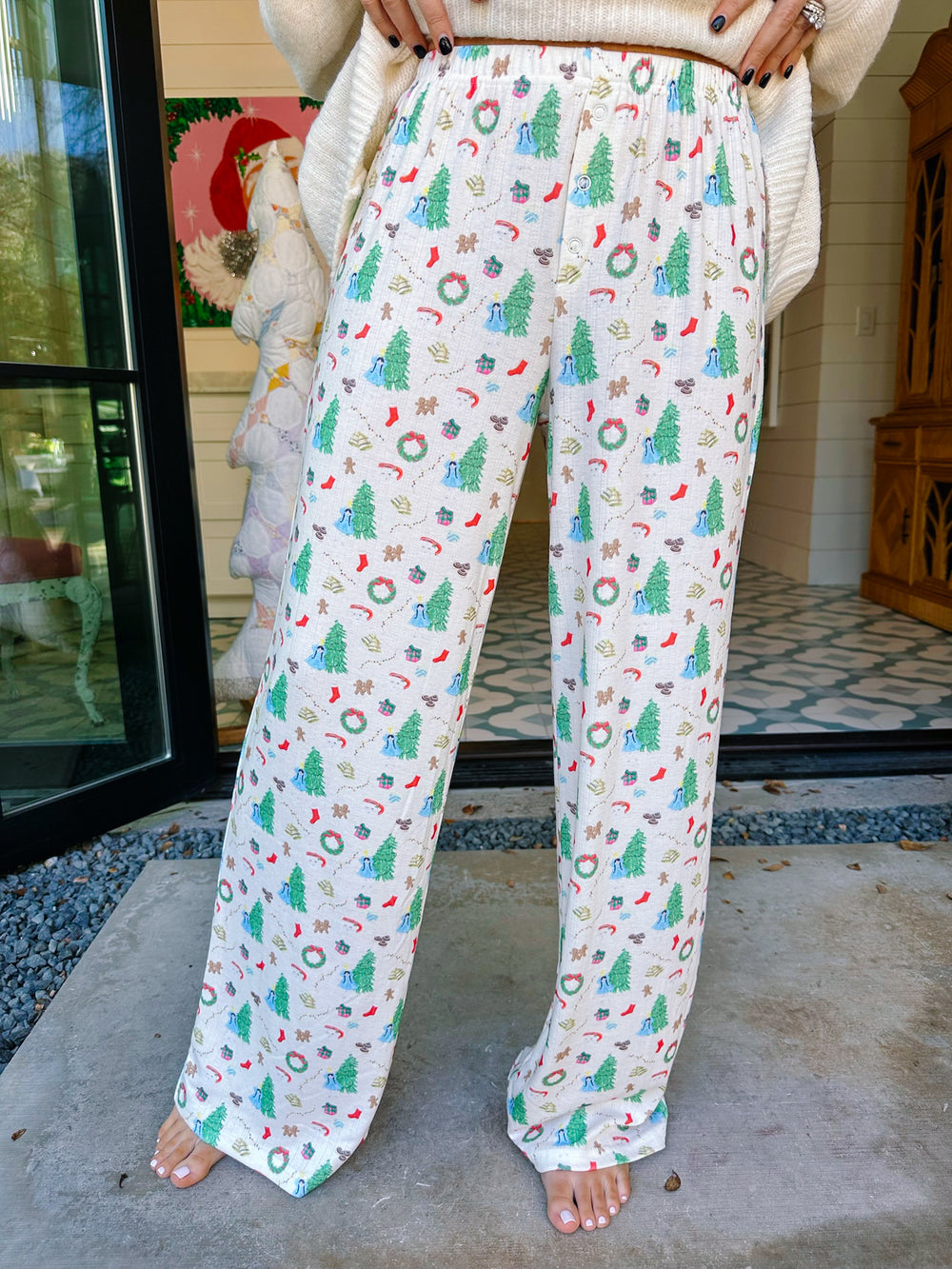 BEST MORNING OF THE YEAR POINTELLE PANTS - CREAM