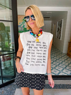 RUNNING THE BALL MUSCLE TEE - IVORY