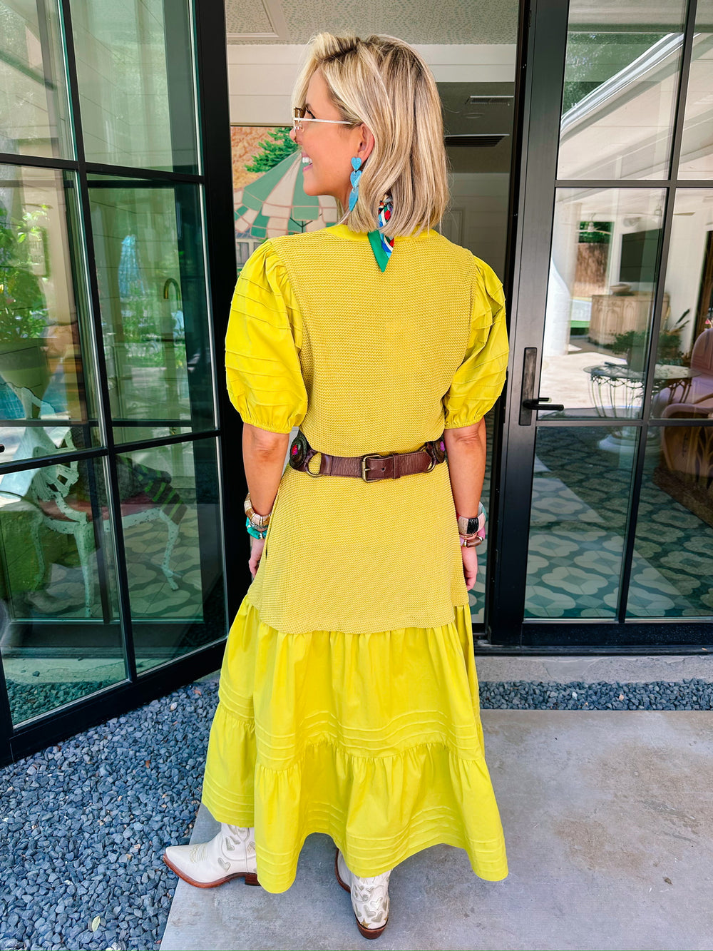 ALL YOU NEED IS ME SKIRT SET - CHARTREUSE