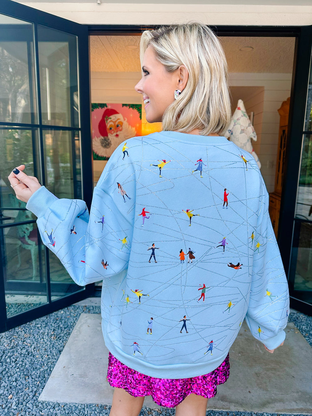 ICE SKATING SWEATSHIRT - BLUE