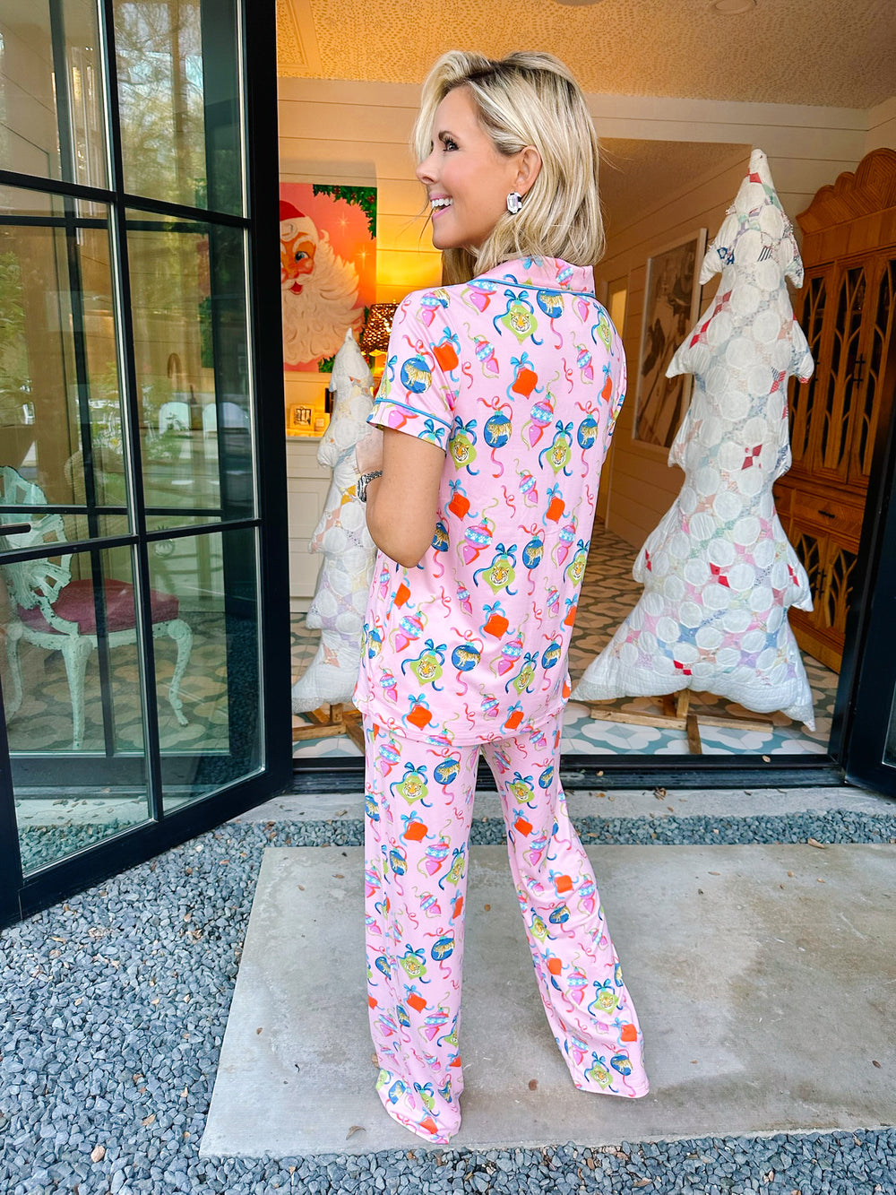 TINSEL AND TIGER PJ PANT SET - LIGHT PINK