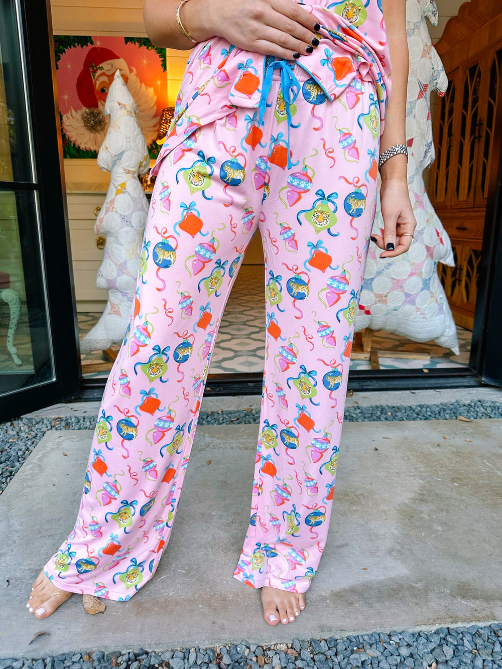 TINSEL AND TIGER PJ PANT SET - LIGHT PINK