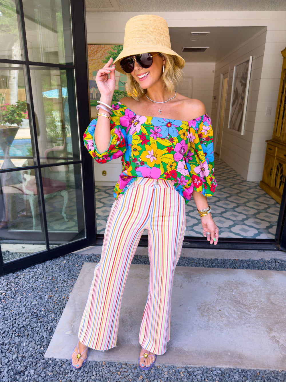 RAINBOW ROAD STRIPE JEANS