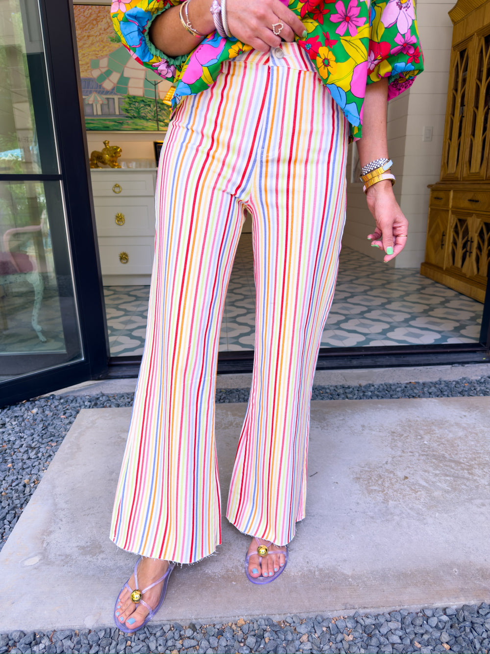 RAINBOW ROAD STRIPE JEANS