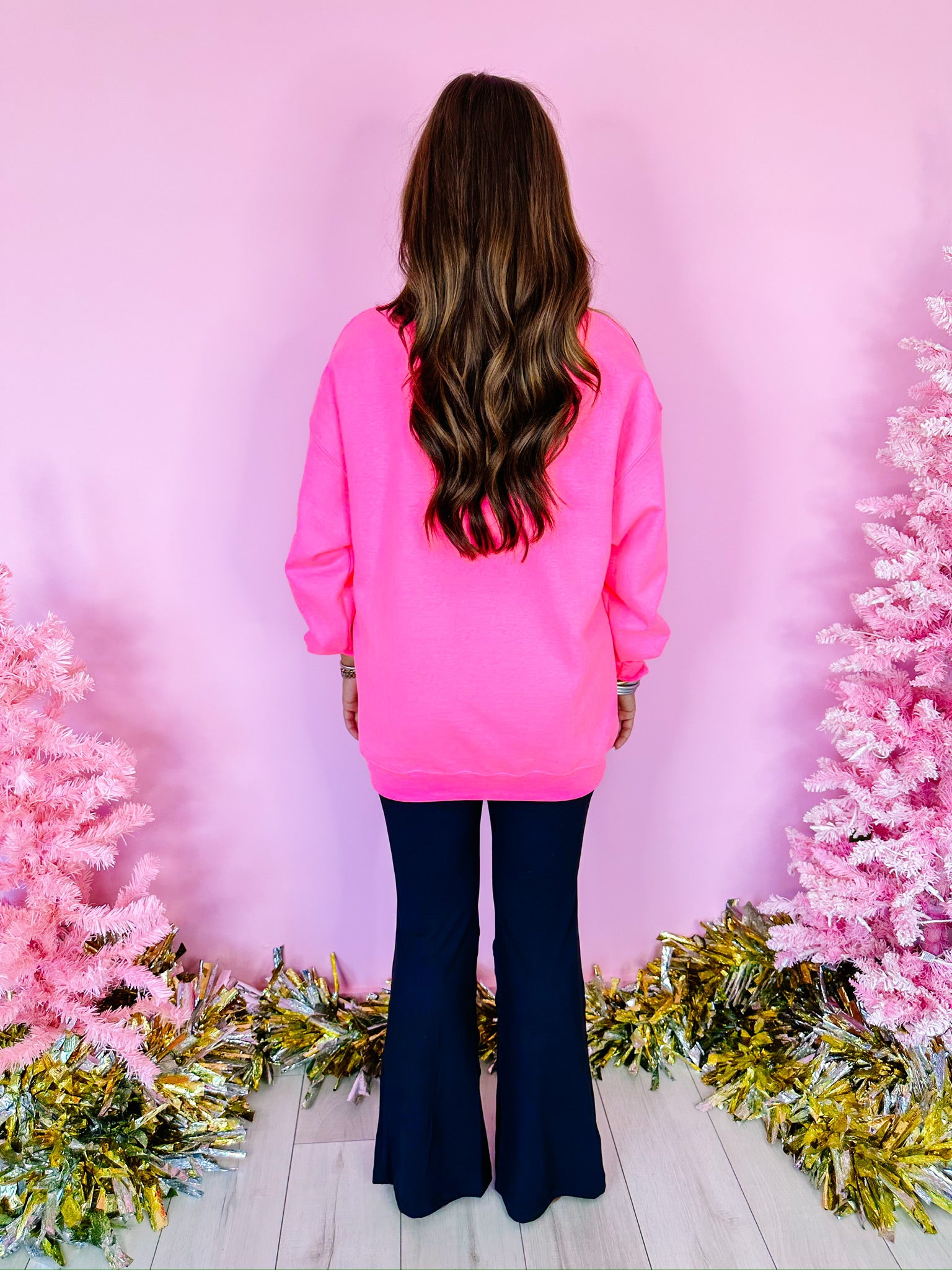 CHRISTMAS TREE MARCH NUTCRACKER SWEATSHIRT - PINK