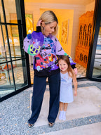 TRICK OR TREAT SCENE CARDIGAN - LAVENDER