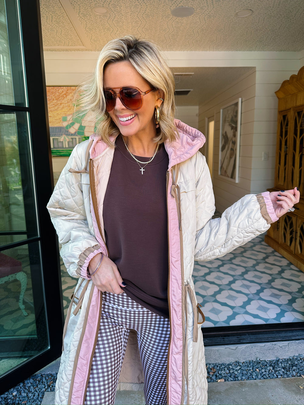 PAULINA PUFFER LONG COAT JACKET - IVORY