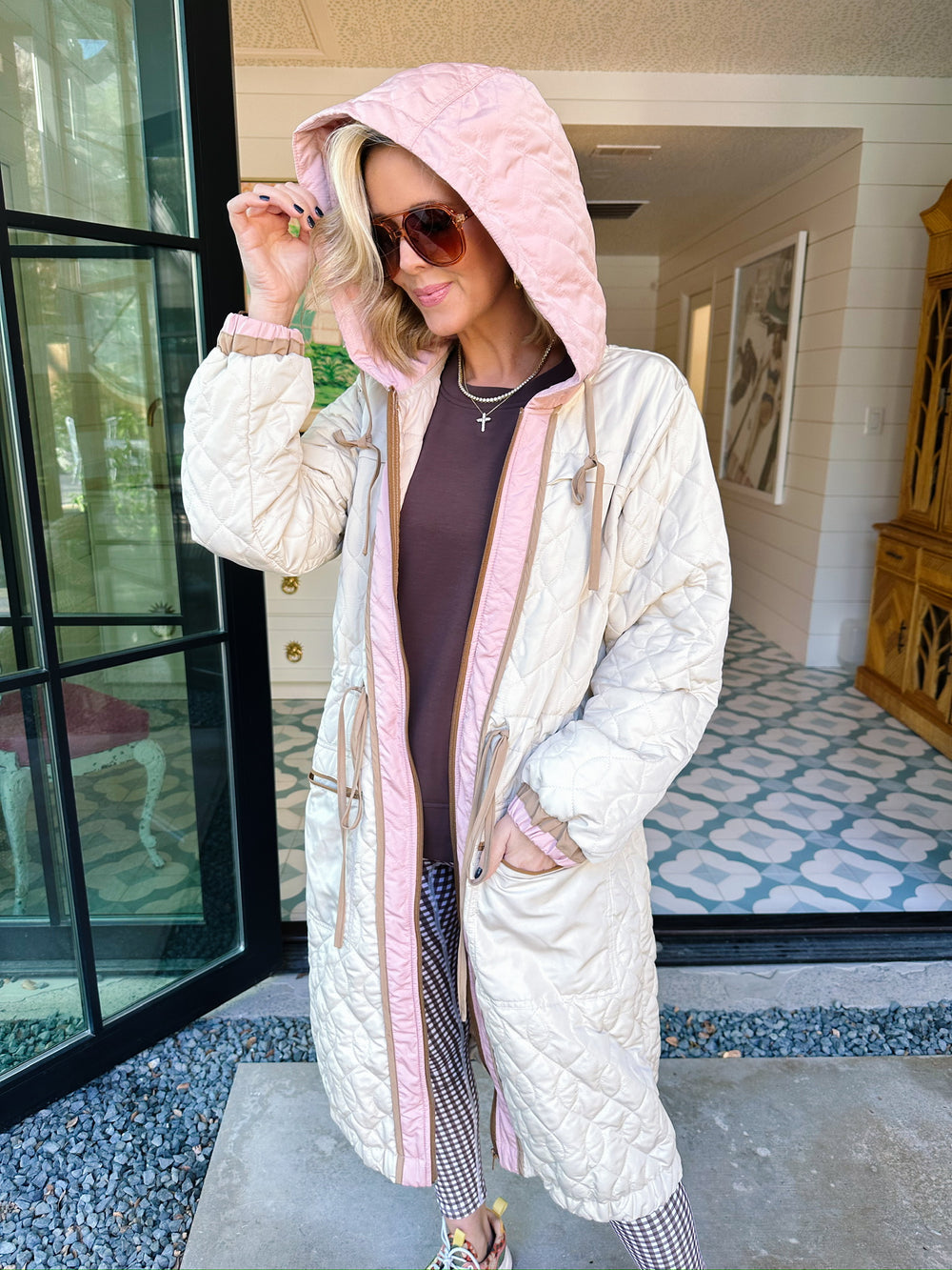 PAULINA PUFFER LONG COAT JACKET - IVORY