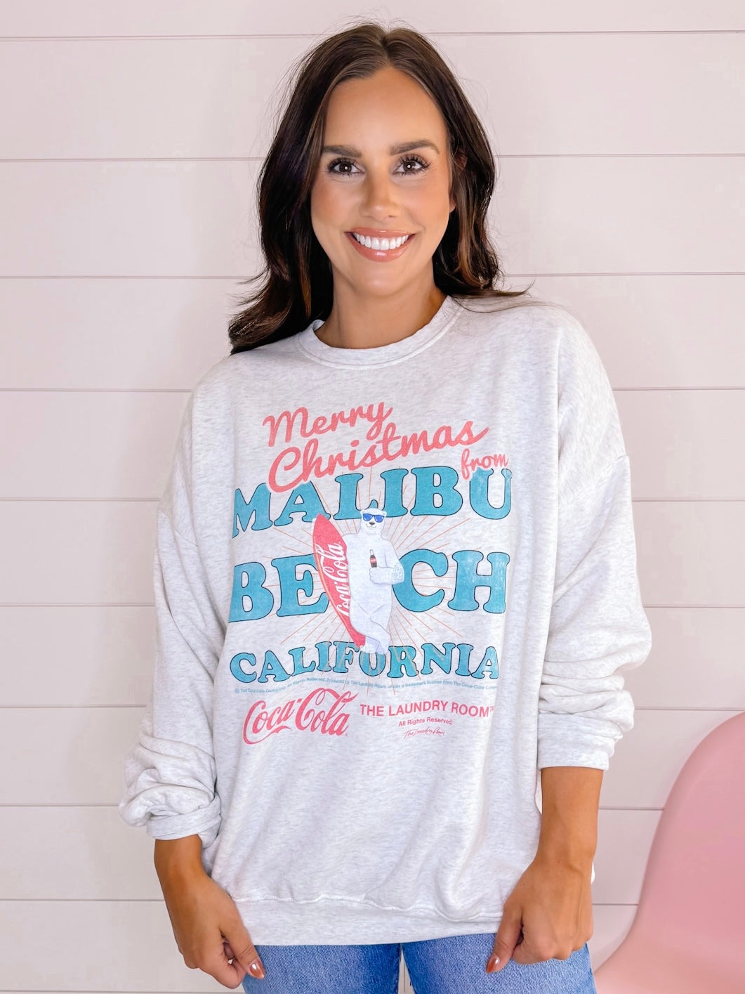 MALIBU BEACH SWEATSHIRT - HEATHER GREY