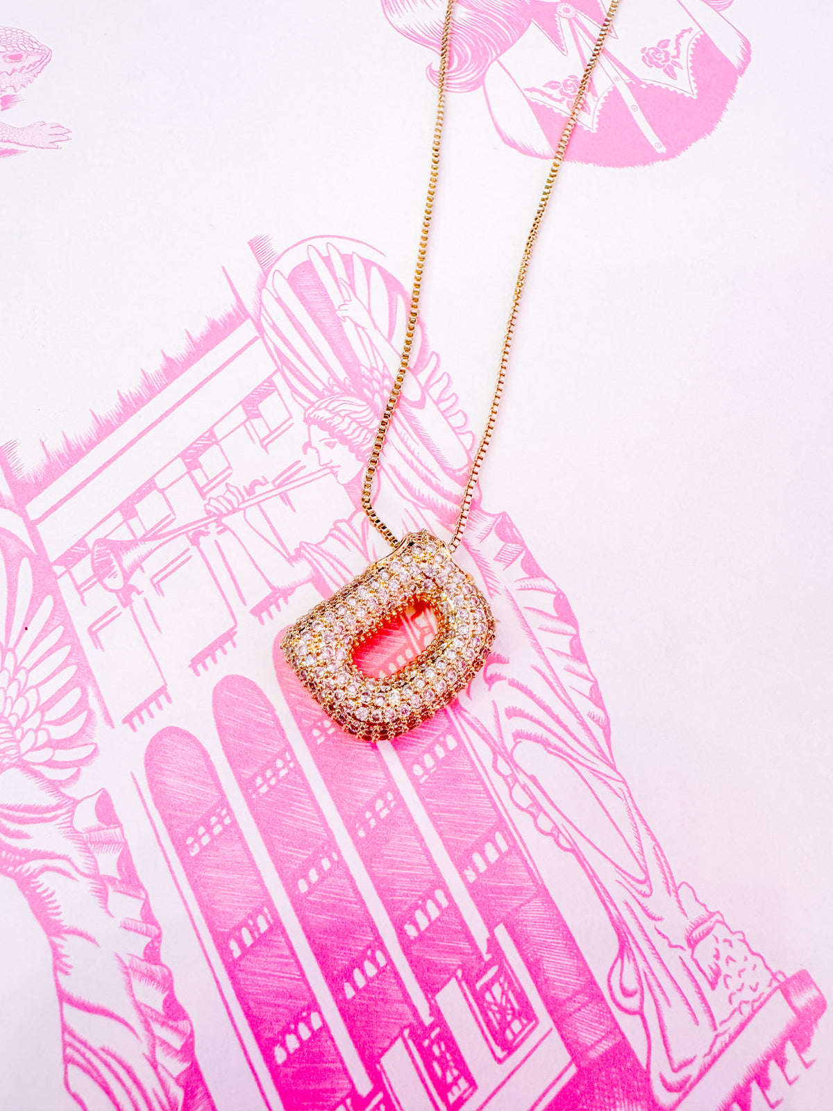 IN THE MOMENT INITIAL BUBBLE NECKLACE