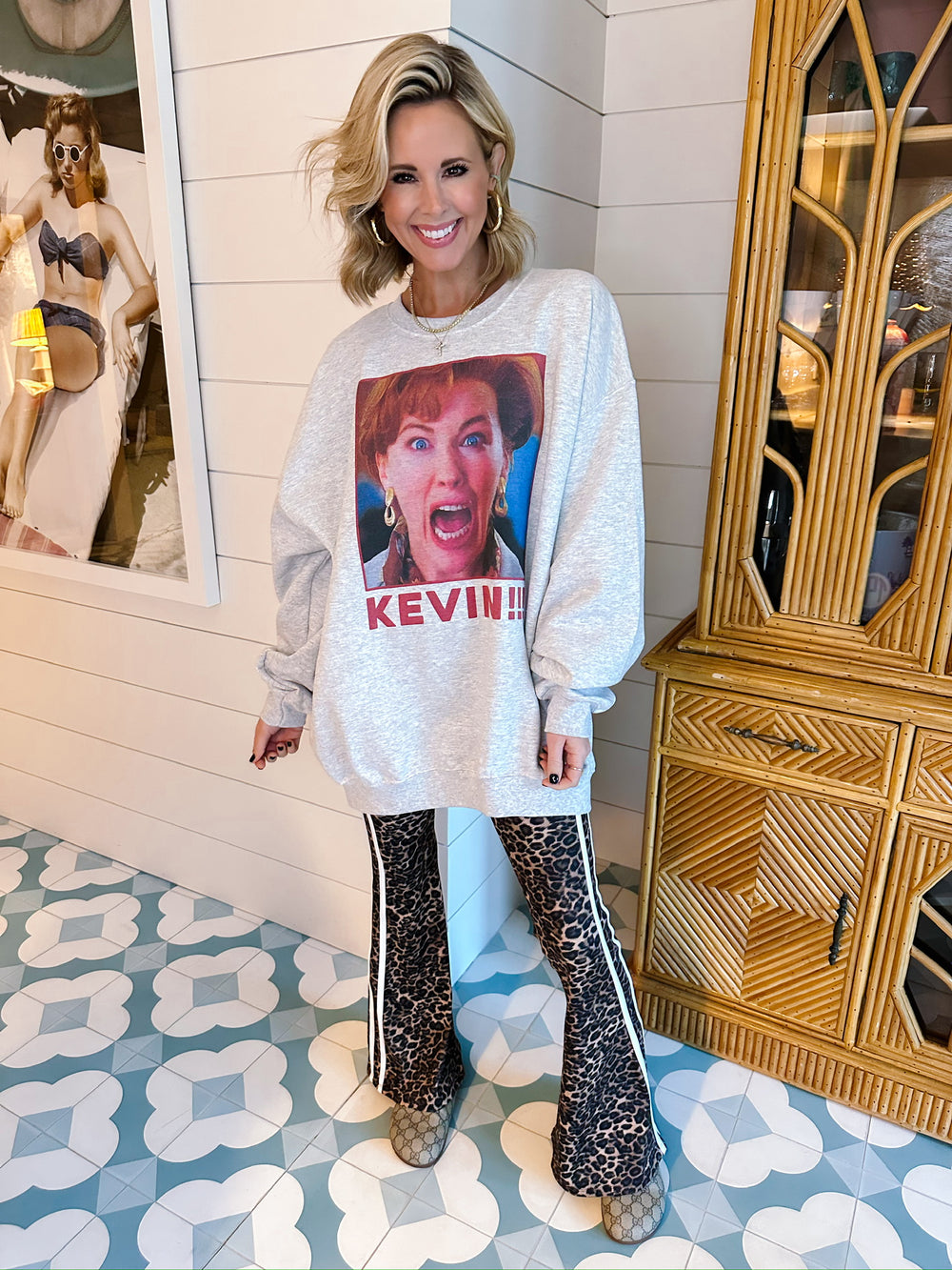 FAST TRACK FLARE PANT LEOPARD SET