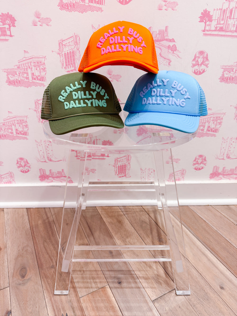 DILLY DALLY TRUCKER HAT - BLUE