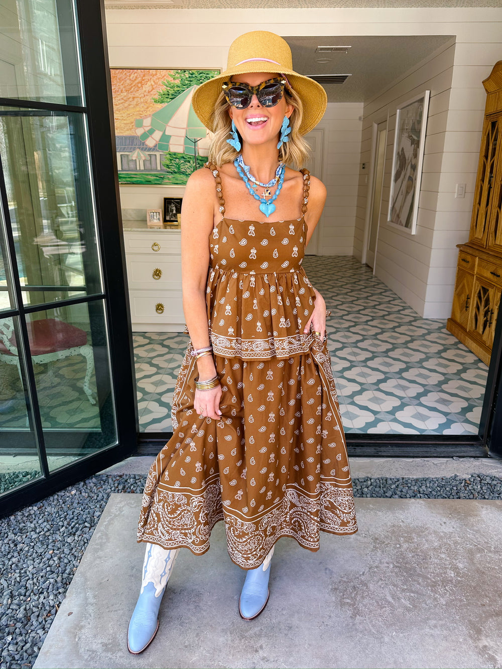 GONE WITH THE WIND PAISLEY MIDI SKIRT SET