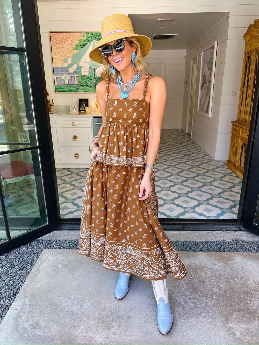 GONE WITH THE WIND PAISLEY MIDI SKIRT SET